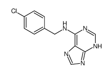 N-[(4-chlorophenyl)methyl]-7H-purin-6-amine结构式