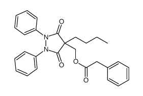 (4-butyl-3,5-dioxo-1,2-diphenylpyrazolidin-4-yl)methyl 2-phenylacetate Structure