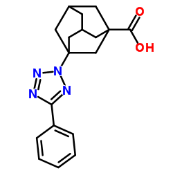 3-(5-Phenyl-2H-tetrazol-2-yl)-1-adamantanecarboxylic acid Structure