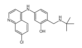 5-[(7-Chloro-4-quinolinyl)amino]-2-{[(2-methyl-2-propanyl)amino]m ethyl}phenol Structure
