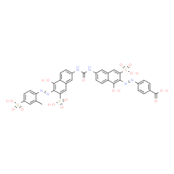 [[1-hydroxy-6-[[[[5-hydroxy-6-[(2-methyl-4-sulphophenyl)azo]-7-sulpho-2-naphthyl]amino]carbonyl]amino]-3-sulpho-2-naphthyl]azo]benzoic acid结构式
