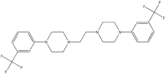 1,2-bis(4-(3-(trifluoromethyl)phenyl)piperazin-1-yl)ethane Structure