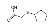Acetic acid, (cyclopentylthio)- (9CI) Structure