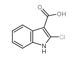 2-氯代-1H-靛基质-3-羧酸结构式