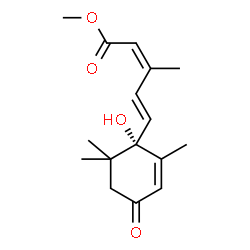 2,4-Pentadienoic acid, 5-(1-hydroxy-2,6,6-triMethyl-4-oxo-2-cyclohexen-1-yl)-3-Methyl-, Methyl ester, [S-(Z,E)]-结构式