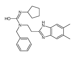 (9CI)-n-环戊基-n-[2-(5,6-二甲基-1H-苯并咪唑-2-基)乙基]-n-(苯基甲基)-脲结构式