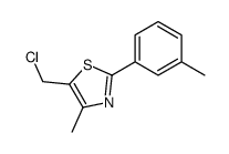 5-(chloromethyl)-4-methyl-2-(3-methylphenyl)-1,3-thiazole结构式