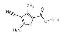 5-氨基-4-氰基-3-甲基-2-噻吩甲酸甲酯结构式
