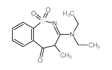 1,2-Benzothiazepin-5(4H)-one,3-(diethylamino)-4-methyl-, 1,1-dioxide Structure