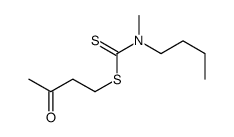 3-oxobutyl N-butyl-N-methylcarbamodithioate结构式