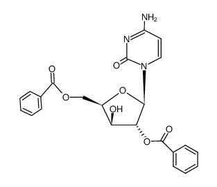 4-amino-1-(O2,O5-dibenzoyl-β-D-xylofuranosyl)-1H-pyrimidin-2-one结构式
