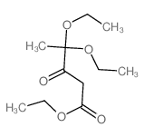 Pentanoic acid,4,4-diethoxy-3-oxo-, ethyl ester Structure