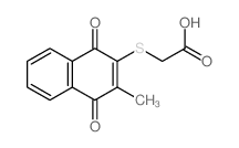 2-(3-methyl-1,4-dioxo-naphthalen-2-yl)sulfanylacetic acid结构式