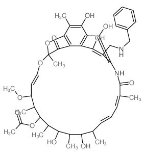 3-(benzylamino-methyl)-rifamycin结构式