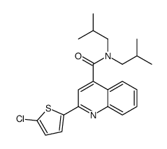 2-(5-chlorothiophen-2-yl)-N,N-bis(2-methylpropyl)quinoline-4-carboxamide Structure
