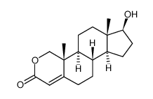 17β-hydroxy-2-oxaandrost-4-ene-3-one Structure