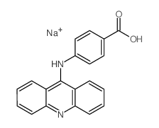 Benzoic acid,4-(9-acridinylamino)-, sodium salt (1:1)结构式