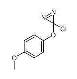 3-chloro-3-(4-methoxyphenoxy)diazirine结构式