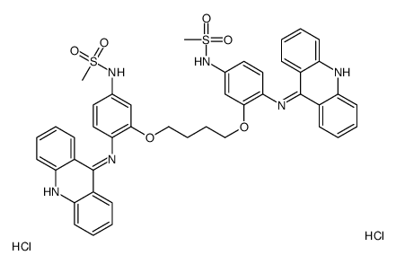 N-[4-(acridin-9-ylamino)-3-[4-[2-(acridin-9-ylamino)-5-(methanesulfonamido)phenoxy]butoxy]phenyl]methanesulfonamide,dihydrochloride Structure