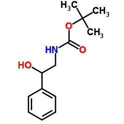 2-羟基-2-苯基乙基氨基甲酸叔丁酯结构式