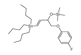 trans-4-(p-Fluorophenoxy)-1-tributylstannyl-3-trimethylsiloxybut-1-ene Structure