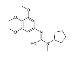 1-cyclopentyl-1-methyl-3-(3,4,5-trimethoxyphenyl)urea结构式