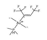 cis-[trans-AuMe2(PMe3)(F3CC=CHCF3)]结构式