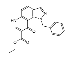 ethyl 1-benzyl-6,9-dihydro-9-oxopyrazolo<3,4-f>quinoline-8-carboxylate Structure