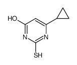 6-cyclopropyl-2-sulfanylidene-1H-pyrimidin-4-one结构式