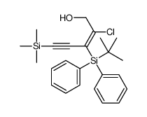 3-[tert-butyl(diphenyl)silyl]-2-chloro-5-trimethylsilylpent-2-en-4-yn-1-ol Structure