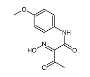 2-HYDROXYIMINO-N-(4-METHOXY-PHENYL)-3-OXO-BUTYRAMIDE Structure