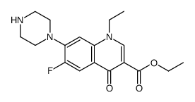 ethyl 1-ethyl-6-fluoro-7-(piperazin-1-yl)-4(1H)-quinolone-3-carboxylate Structure