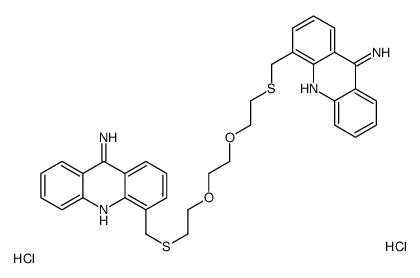 4-[2-[2-[2-[(9-aminoacridin-4-yl)methylsulfanyl]ethoxy]ethoxy]ethylsulfanylmethyl]acridin-9-amine,dihydrochloride结构式