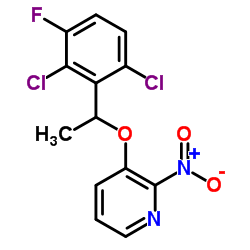 3-(1-(2,6-DICHLORO-3-FLUOROPHENYL)ETHOXY)-2-NITROPYRIDINE Structure