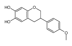 3-(4-methoxyphenyl)-3,4-dihydro-2H-chromene-6,7-diol结构式