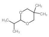 1,3-Dioxane, 5,5-dimethyl-2-(1-methylethyl)-结构式