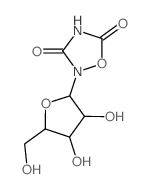 1,2,4-Oxadiazolidine-3,5-dione,2-b-D-ribofuranosyl- Structure