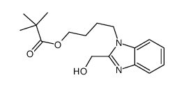 4-[2-(羟基甲基)-1H-苯并咪唑-1-基]三甲基醋酸丁酯结构式