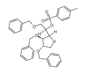 2,3,6-tri-O-benzyl-5-O-toluene-p-sulphonyl-1,4-anhydro-D-glucitol Structure