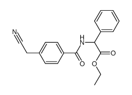 ethyl 2-(4-(cyanomethyl)benzamido)-2-phenylacetate结构式
