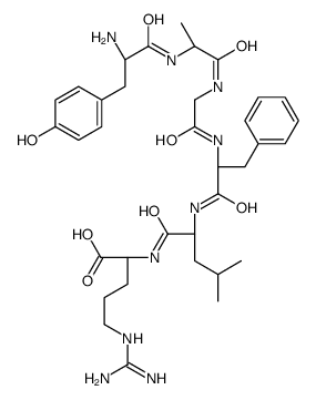 (D-丙氨酰2)-亮氨酸 脑啡肽-精氨酸结构式