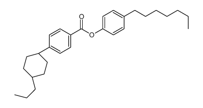 4-(反式-4-丙基环己基)苯甲酸对庚基苯酚酯结构式