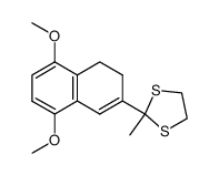 2-(5,8-dimethoxy-3,4-dihydronaphthalen-2-yl)-2-methyl-1,3-dithiolane结构式
