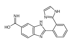 2-[2-(1H-imidazol-2-yl)phenyl]-3H-benzimidazole-5-carboxamide结构式