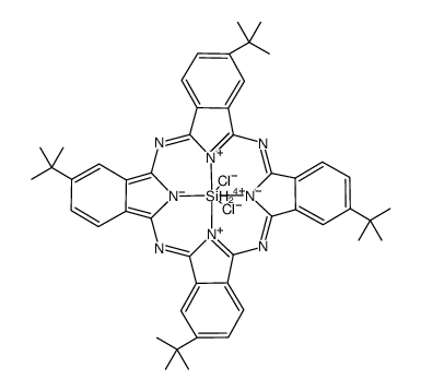 Silicon, dichloro[2,9,16,23-tetrakis(1,1-dimethylethyl)-29H,31H-phthalocyaninato(2-)-κN29,κN30,κN31,κN32]-, (OC-6-12) Structure
