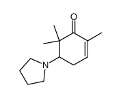 2,6,6-trimethyl-5-pyrrolidino-cyclohex-2-enone结构式