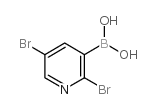2,5-dibromopyridine-3-boronic acid structure