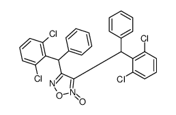 3,4-bis[(2,6-dichlorophenyl)-phenylmethyl]-2-oxido-1,2,5-oxadiazol-2-ium Structure