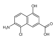 7-氨基-8-氯-4-羟基-2-萘羧酸结构式