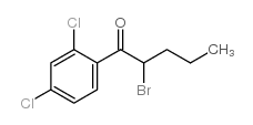 2-溴-1-(2,4-二氯苯基)-1-戊酮结构式